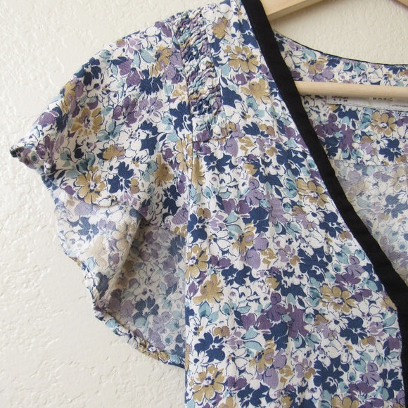 ZARA • Floral Flutter Sleeve Dress - Picture 5 of 7